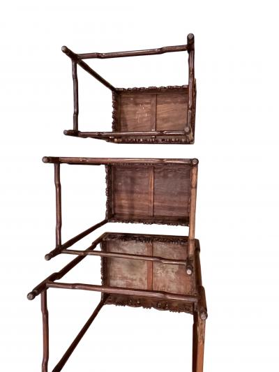 19th Century Carved Chinese Nesting Tables
