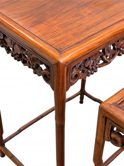 19th Century Carved Chinese Nesting Tables