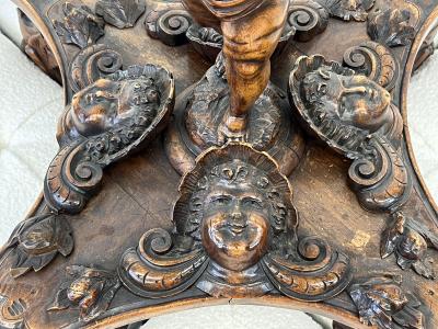 19th Century Carved Conversation Borne Settee T te t te