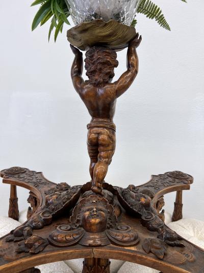 19th Century Carved Conversation Borne Settee T te t te