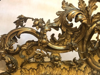 19th Century Carved Gilt Gold Pier Console Floor or over the Mantle Mirror