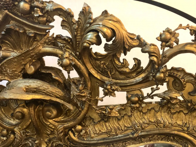 19th Century Carved Gilt Gold Pier Console Floor or over the Mantle Mirror