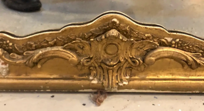 19th Century Carved Gilt Gold Pier Console Floor or over the Mantle Mirror