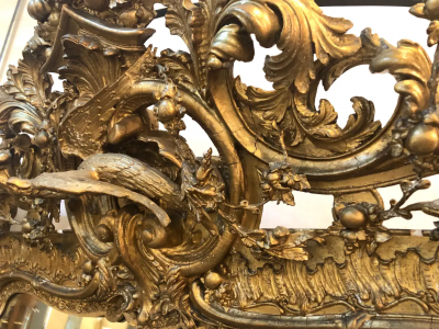 19th Century Carved Gilt Gold Pier Console Floor or over the Mantle Mirror
