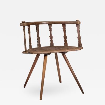 19th Century Carved Swedish Vernacular Chair