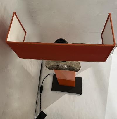 19th Century Carved Wooden Capital Table Lamp