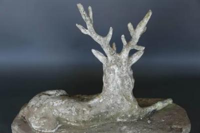 19th Century Cast Stone Majestic Deer