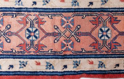 19th Century Central Asian Khotan Samarkand Handwoven Wool Carpet
