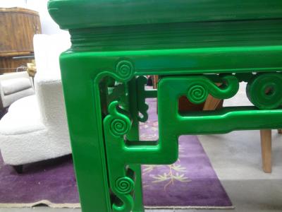 19th Century Chinese Lacquered Console with Travertine Top