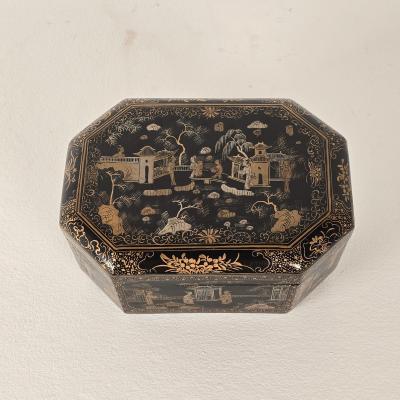 19th Century Chinese Lacquered Gilt Box