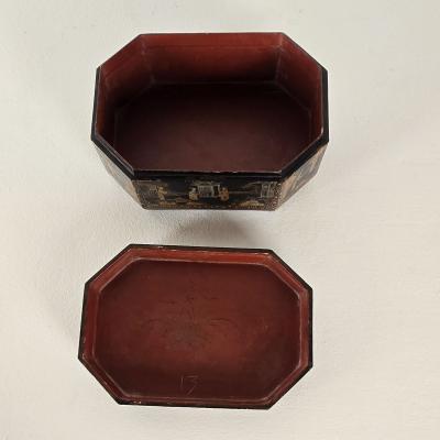 19th Century Chinese Lacquered Gilt Box
