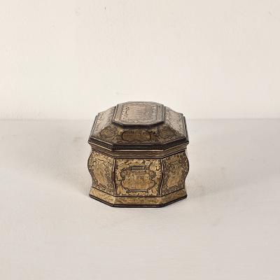 19th Century Chinese Lacquered Gilt Tea Caddy