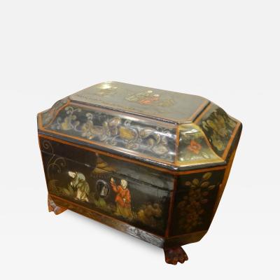 19th Century Chinese Lacquered Tea Caddy