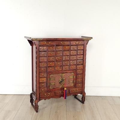 19th Century Chinese Medicine Cabinet in Elm