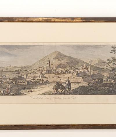 19th Century Colored Engraving of Split Croatia 