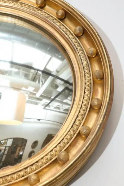 19th Century Convex Mirror with Original Glass