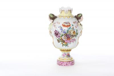19th Century Dresden Porcelain Decorative Urn