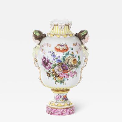 19th Century Dresden Porcelain Decorative Urn