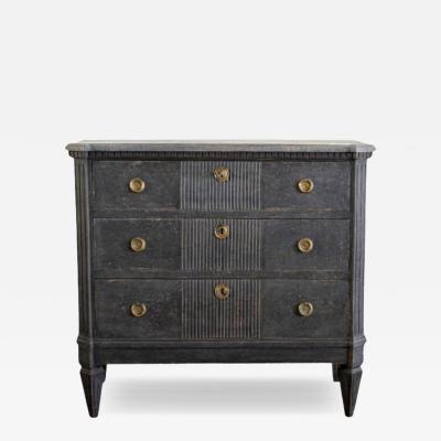 19th Century Ebonized Gustavian Commode