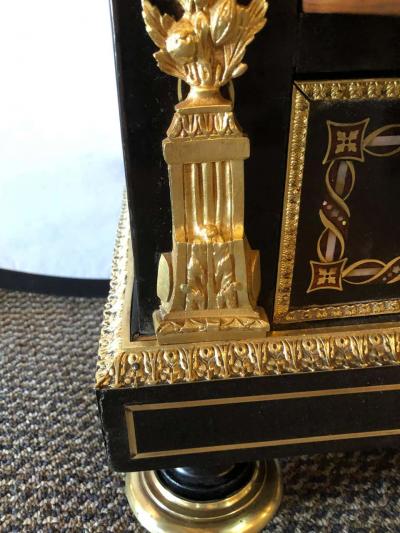 19th Century Edwardian Bouille Inlaid and Bronze Mounted Abattant Chest Desk