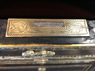 19th Century Edwardian Bouille Inlaid and Bronze Mounted Abattant Chest Desk