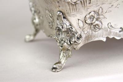 19th Century Embossed Silver Jewelry Box Diana Head Hallmark Austria ca 1870