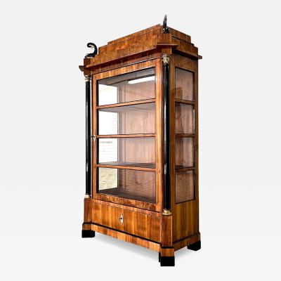19th Century Empire Cabinet Vitrine With Mystical Figures DE ca 1850