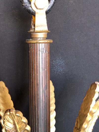 19th Century Empire Chandelier with Full Figure Swan Arms