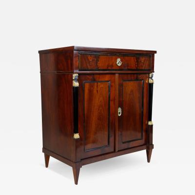 19th Century Empire Mahogany Commode with Gilt Caryatids Germany circa 1820