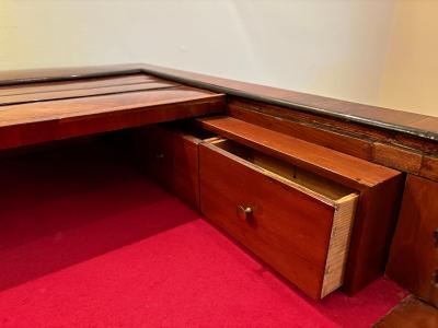 19th Century Empire Writing Desk With Roll Top Nutwood Austria ca 1800