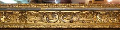19th Century English Baroque Gilt Floral Wall Mirror