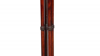 19th Century English Chippendale Style Pair Tripod Foot Candle Stand Pedestal