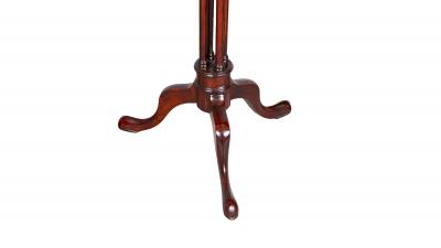19th Century English Chippendale Style Pair Tripod Foot Candle Stand Pedestal