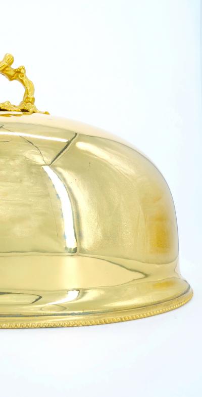 19th Century English Gilt Washed Silverplate Meat Dome by William Hutton Sons
