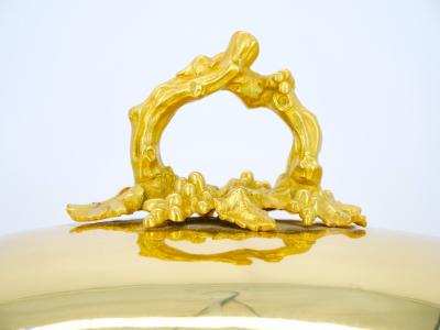 19th Century English Gilt Washed Silverplate Meat Dome by William Hutton Sons