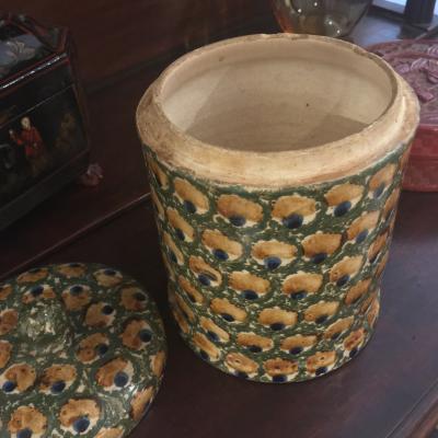 19th Century English Glazed Ceramic Container