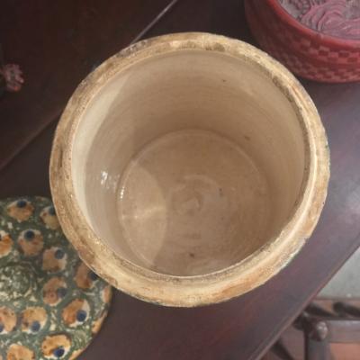 19th Century English Glazed Ceramic Container