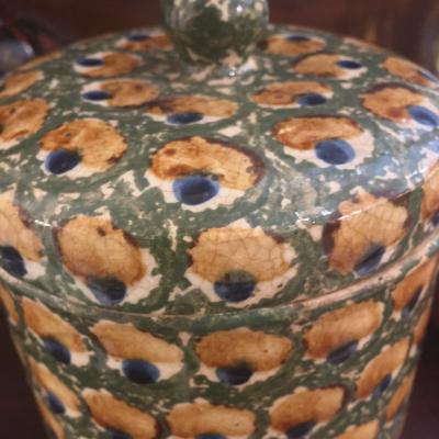 19th Century English Glazed Ceramic Container