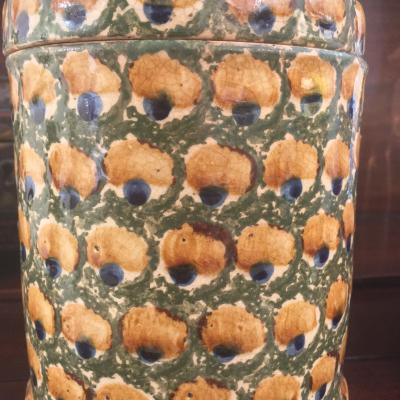 19th Century English Glazed Ceramic Container