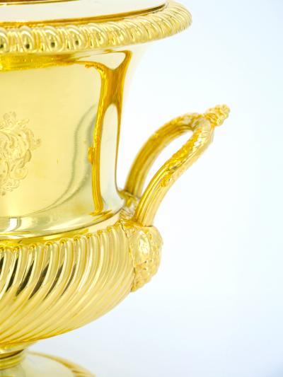 19th Century English Gold Washed Silverplate Champagne Cooler