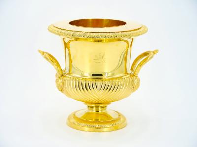 19th Century English Gold Washed Silverplate Champagne Cooler