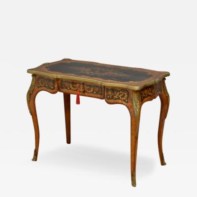 19th Century English Inlaid Side Table in Walnut