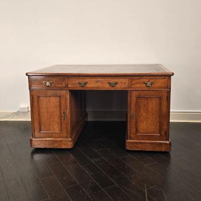 19th Century English Mahogany Partners Desk