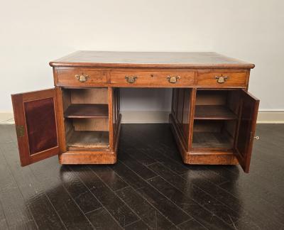 19th Century English Mahogany Partners Desk