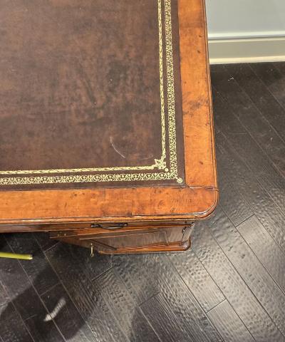 19th Century English Mahogany Partners Desk