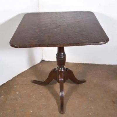 19th Century English Oak Rectangular Tilt Top Table