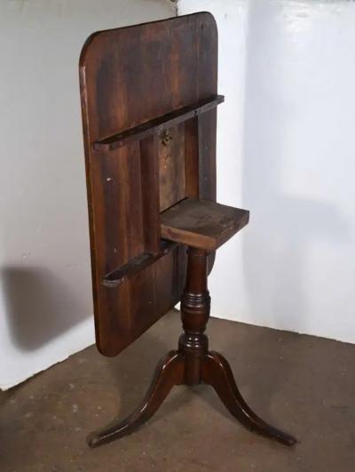 19th Century English Oak Rectangular Tilt Top Table