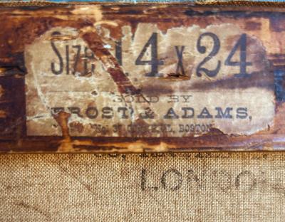 19th Century English Oil Painting on Canvas Victorian Woman Illegibly Signed