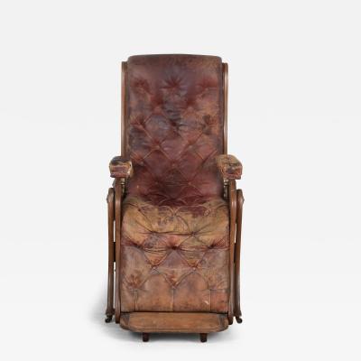19th Century English Reclining Library Chair