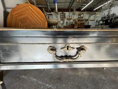 19th Century English Regency Ebonized Desk